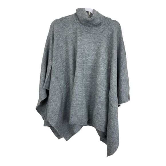 XCVI Cartwright Poncho Size 1 S/M Slate Grey Turtleneck Oversized NWT - Picture 2 of 6